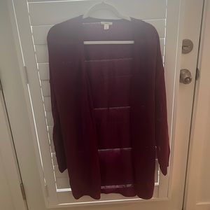 CASLON Airy Lightweight Deep Purple Sweater Cardigan